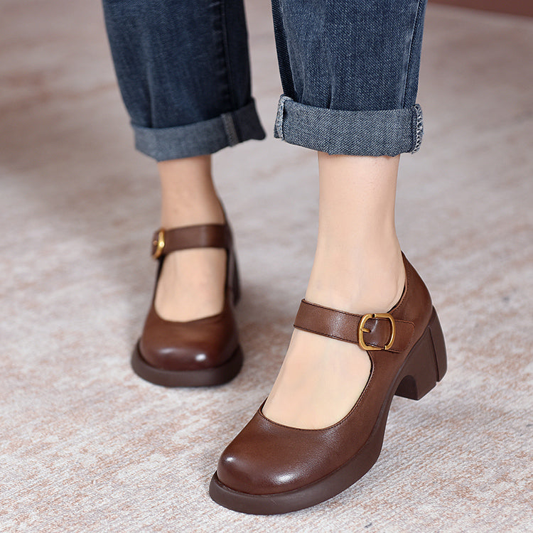 Enzo&Rosa™| Agnes Leather Mary Janes