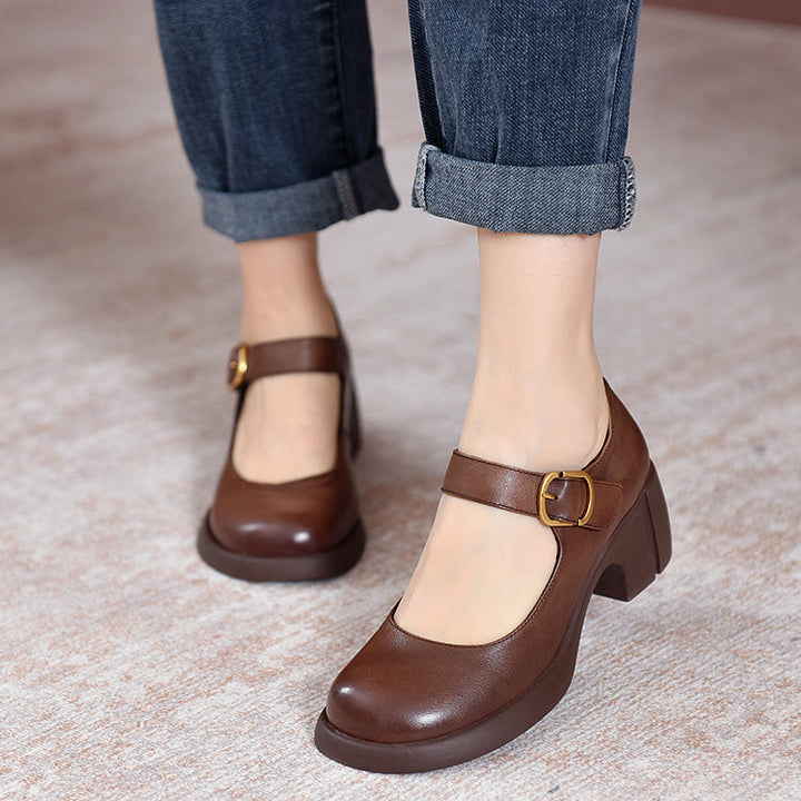 Enzo&Rosa™| Agnes Leather Mary Janes