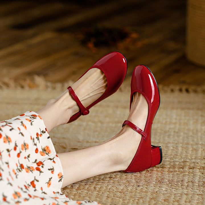 Enzo&Rosa™| Livy Leather Mary Janes