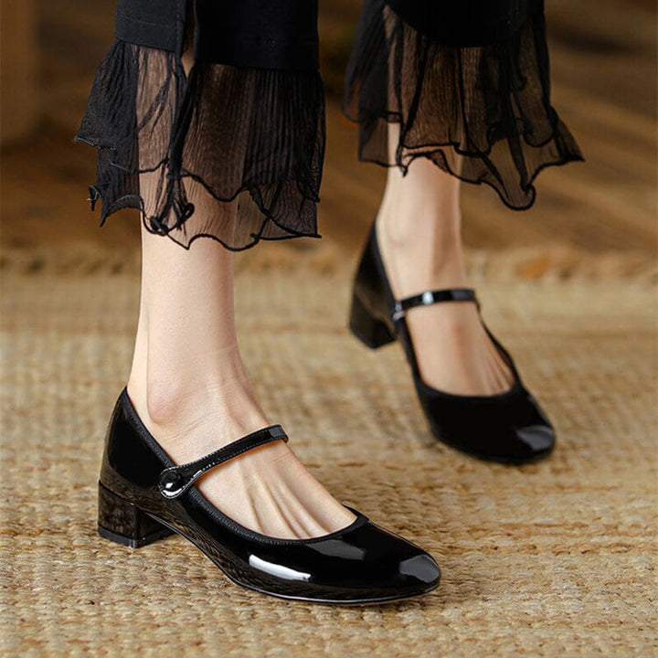Enzo&Rosa™| Livy Leather Mary Janes