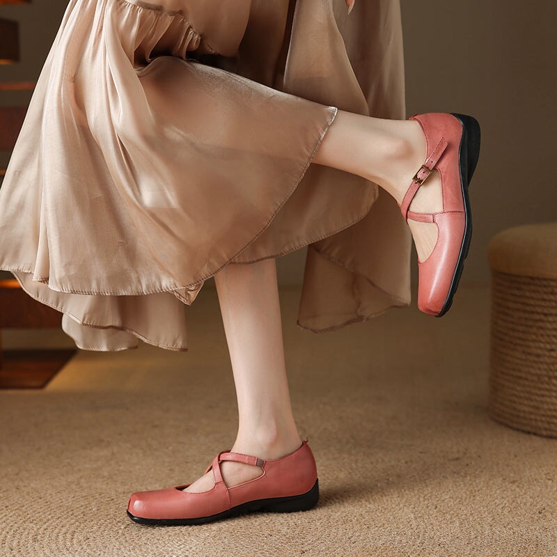 Enzo&Rosa™| Edith Leather Mary Janes
