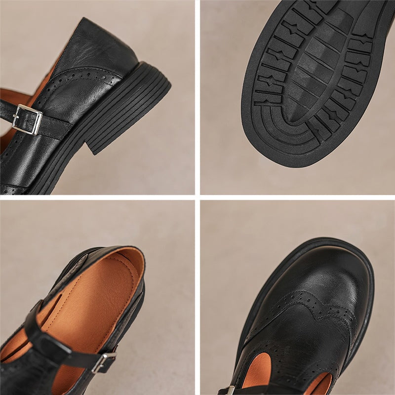 VELDA | Élégantes Mary Janes en Cuir Premium
