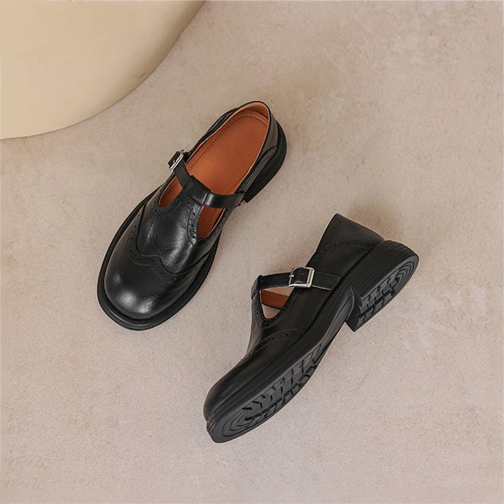 VELDA | Élégantes Mary Janes en Cuir Premium