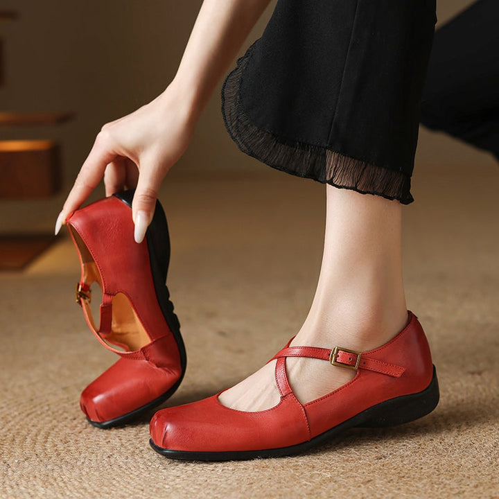 Enzo&Rosa™| Edith Leather Mary Janes