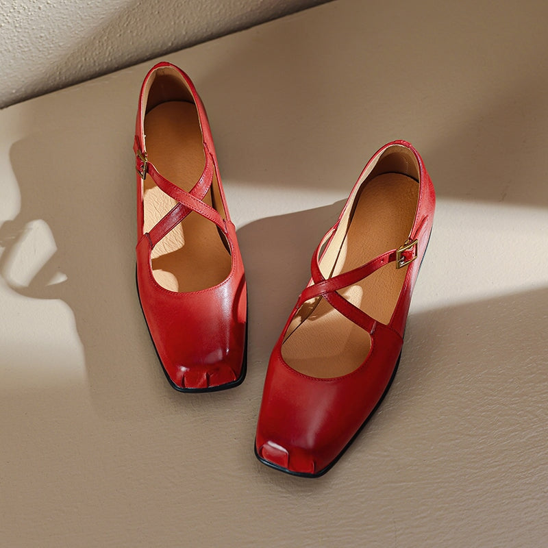 Enzo&Rosa™| Edith Leather Mary Janes