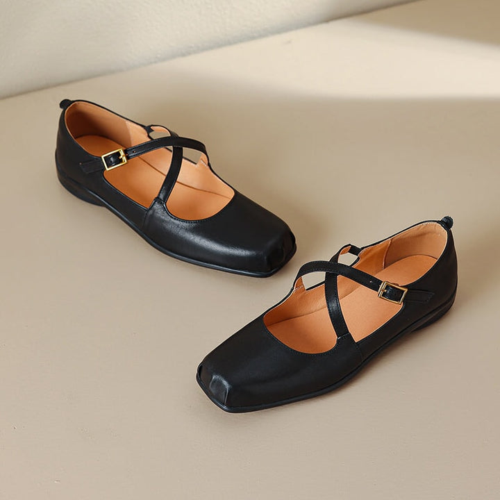 Enzo&Rosa™| Edith Leather Mary Janes