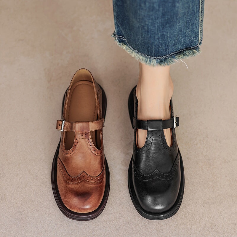 VELDA | Élégantes Mary Janes en Cuir Premium
