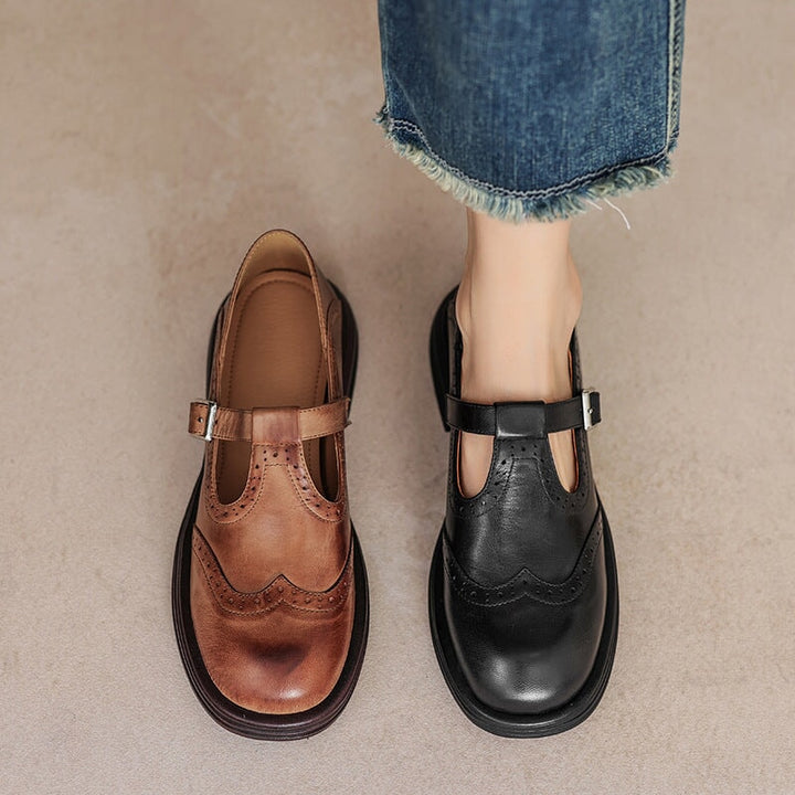 VELDA | Élégantes Mary Janes en Cuir Premium