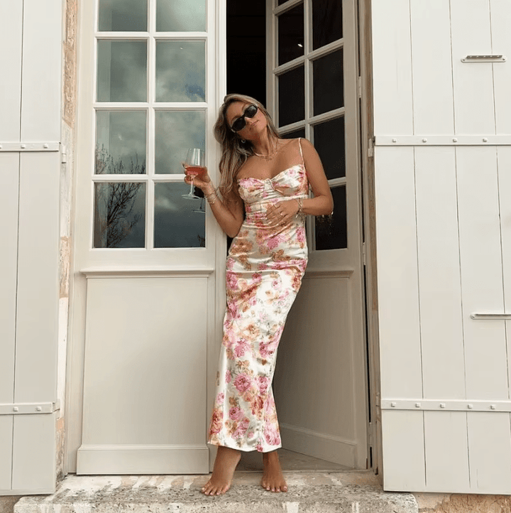 Beau | Floral Print Summer Maxi Dress