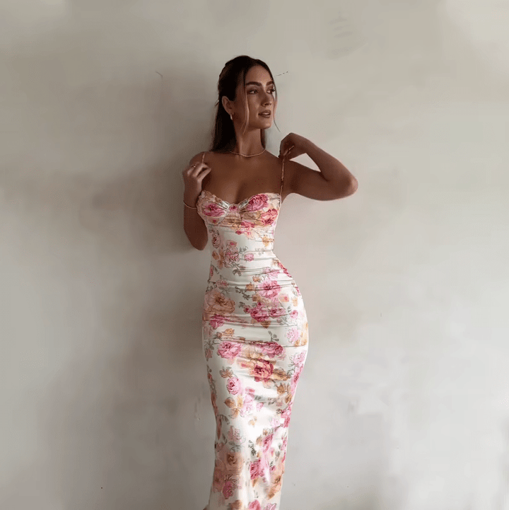 Beau | Floral Print Summer Maxi Dress