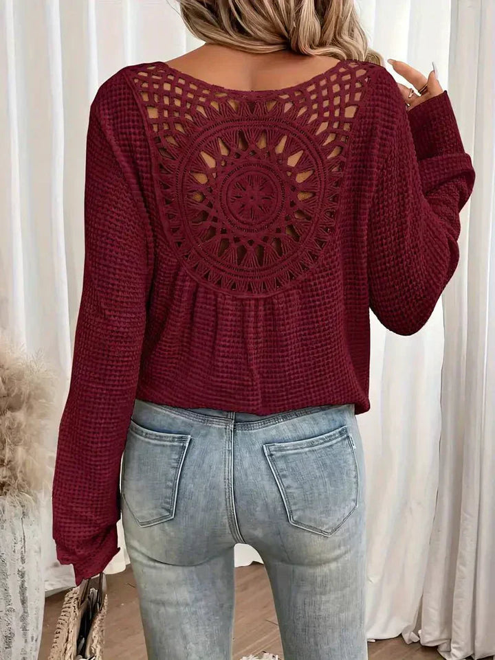 Sassa | Waffle V-Neck Shirt