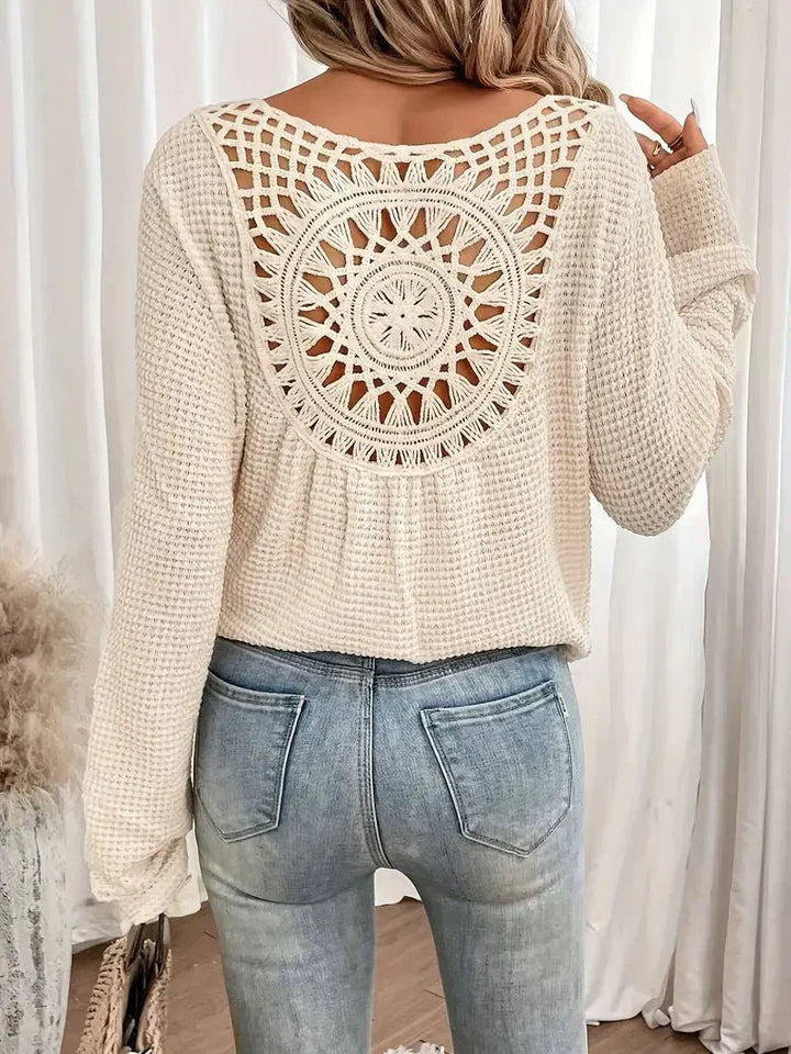 Sassa | Waffle V-Neck Shirt