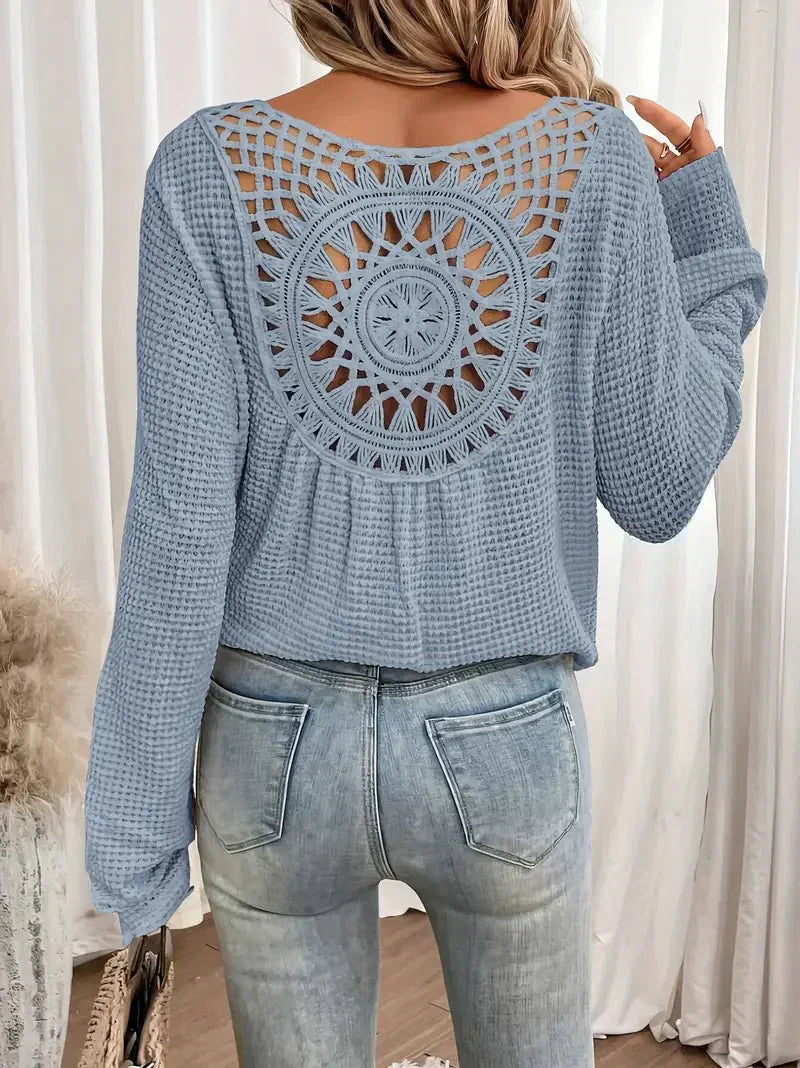 Sassa | Waffle V-Neck Shirt