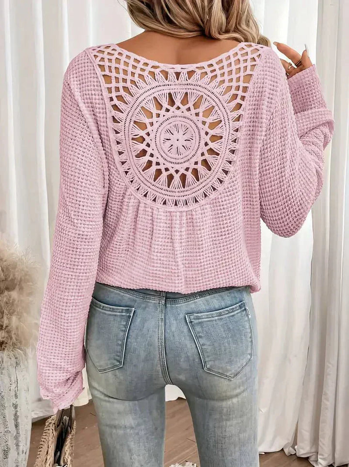 Sassa | Waffle V-Neck Shirt