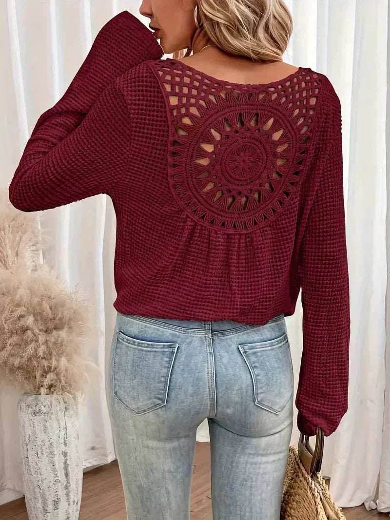 Sassa | Waffle V-Neck Shirt