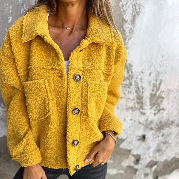 Dion™ - Veste Courte en Laine avec Col Revers