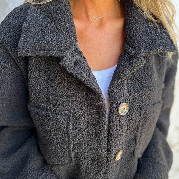 Dion™ - Veste Courte en Laine avec Col Revers