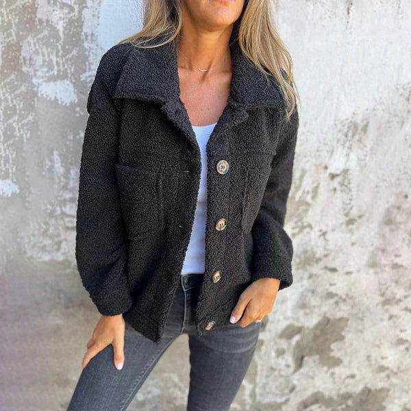 Dion™ - Veste Courte en Laine avec Col Revers